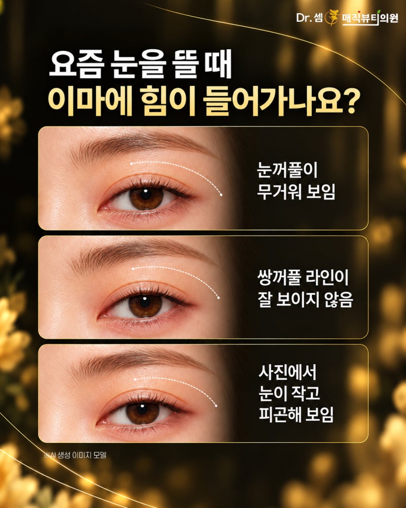 눈꺼풀이 처져 눈매가 답답할때 찾는 서면상안검리프팅 아이버츄 사진 2